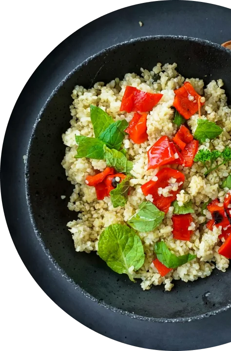 Bowl of premium quinoa grain