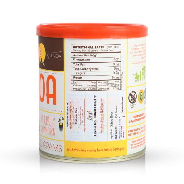 Cold Press Queens Quinoa Flour for Roti, Cooking & Baking- 200Gm Pack