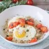 Roasted Tomatoes with Eggs and Quinoa