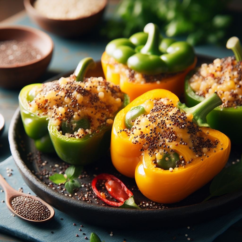 Quinoa and Chia Seed Stuffed Bell Peppers