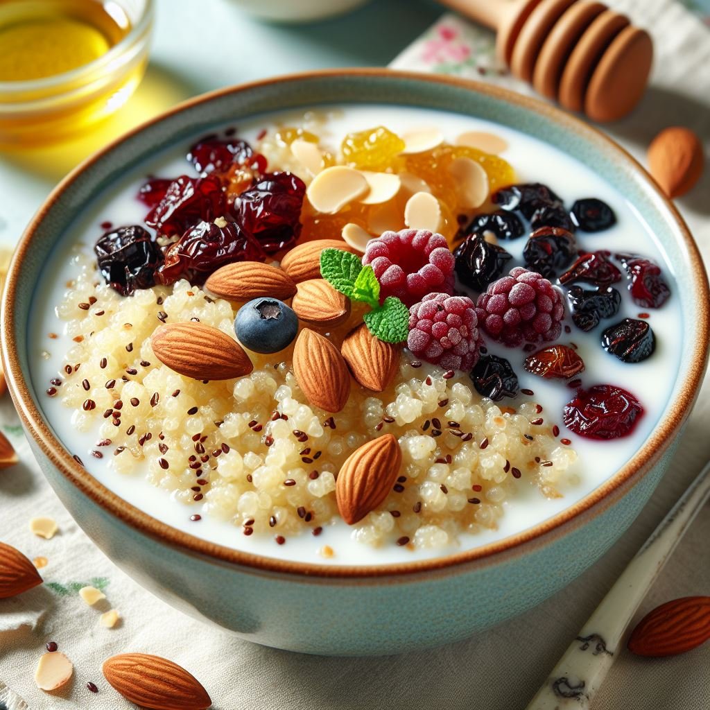 quinoa dalia with milk