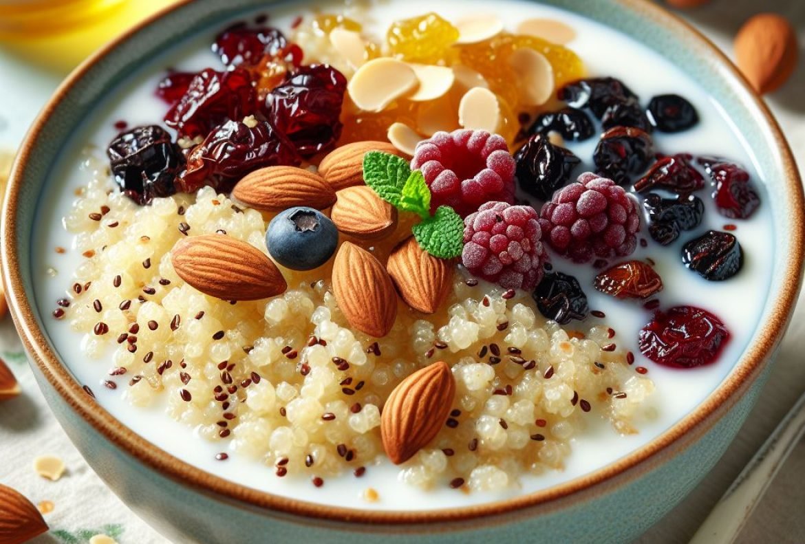 quinoa dalia with milk